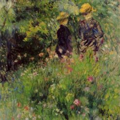 Buy Renoir’s "Conversation in a Rose Garden" – Timeless Oil Painting of Women in Blooming Roses | Dafen Village