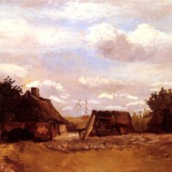 High-Quality Reproduction of Van Gogh’s Cottage – Beautiful 1885 Oil Painting from Dafen Village Studio