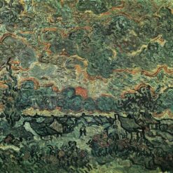 Reproduction of Van Gogh's Cottages and Cypresses: Reminiscence of the North (1890) | Custom Oil Painting by Dafen Village Artists