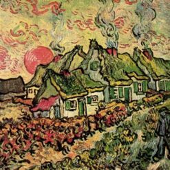 High-Quality Van Gogh Cottages Reminiscence of the North Replica – Vintage 1890 Oil Art from Dafen Village Studio