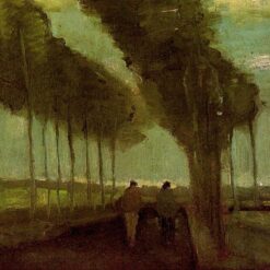 Vincent van Gogh 1885 Country Lane with Two Figures – Custom Hand-painted Oil Painting from Dafen Village Artists
