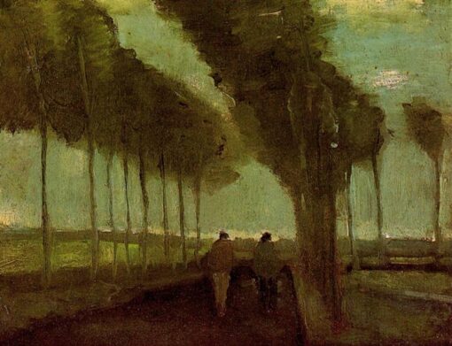 Vincent van Gogh 1885 Country Lane with Two Figures – Custom Hand-painted Oil Painting from Dafen Village Artists