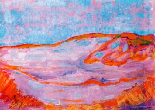 Piet Mondrian ‘Dune IV’ (1909-1910) – Iconic Abstract Landscape Oil Painting Reproduction