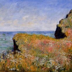 Edge of the Cliff, Pourville by Claude Monet - High-Quality Reproduction of the 1882 Seaside Landscape Painting