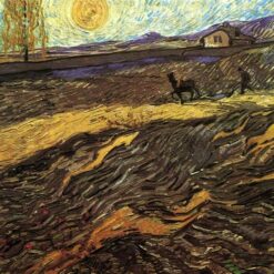 Hand-Painted Enclosed Field with Ploughman by Vincent van Gogh - 1889 Oil Painting for Home Decor - Dafen Village Studio