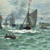 Custom Oil Painting of Claude Monet’s Entrance to the Port of Honfleur (1870) | Impressionist Masterpiece | Dafen Village Art Studio