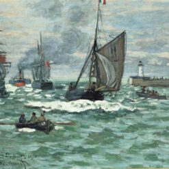 Custom Oil Painting of Claude Monet’s Entrance to the Port of Honfleur (1870) | Impressionist Masterpiece | Dafen Village Art Studio