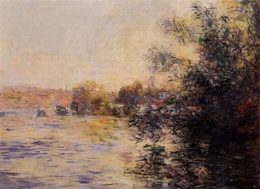 Abendstimmung an der Seine (1881) von Claude Monet - Atemberaubende Ölgemälde Reproduktion | Dafen Village Art Studio