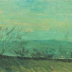 Oil Painting Reproduction of Vincent van Gogh’s Factories Seen from a Hillside in Moonlight (1887) by Dafen Village Artists