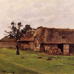 Farm near Honfleur (1864) by Claude Monet - High-Quality Hand-Painted Reproduction Oil Painting from Dafen Village Studio