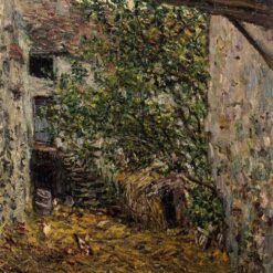 Farmyard by Claude Monet (1878) | Custom Hand-Painted Oil Painting from Dafen Village Studio