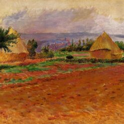 Pierre-Auguste Renoir "Field and Haystacks" (1885) Oil Painting Reproduction – Hand-painted Masterpiece from Dafen Village
