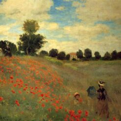 Impressionist Field of Poppies by Claude Monet - High-Quality Oil Painting, 1873, from Dafen Village Studio