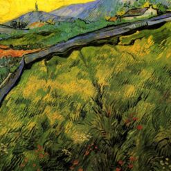 Vincent van Gogh Field of Spring Wheat at Sunrise Oil Painting Reproduction | Custom Art from Dafen Village Studio