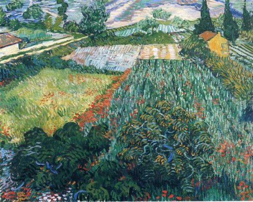1889 Field with Poppies by Vincent van Gogh – Fine Art Reproduction, Handcrafted by Dafen Village Artists