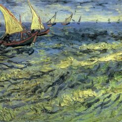 High-Quality Oil Painting of Fishing Boats at Sea (1888) by Vincent van Gogh - Custom Artwork from Dafen Village Artists