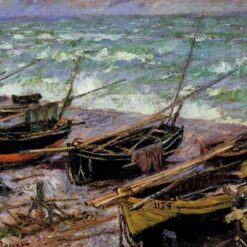 Premium Reproduction of Fishing Boats (1885) by Claude Monet – Hand-Painted Seascape Oil Art from Dafen Village Studio