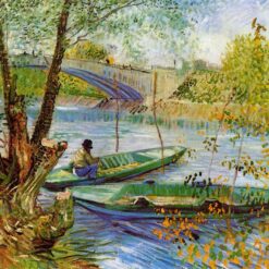 Fishing in the Spring by Vincent van Gogh (1887) - Beautiful Custom Oil Painting Reproduction from Dafen Village Artists