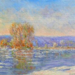 Classic Monet Reproduction - Floating Ice near Bennecourt (1893) Hand-Painted Oil Painting by Dafen Village Artists