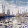 Handcrafted Floating Ice Near Vetheuil by Claude Monet - Premium Oil Painting Reproduction from Dafen Village
