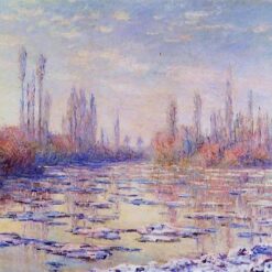 Hand-Painted Reproduction of Floating Ice on the Seine by Claude Monet | Classic Impressionist Art from Dafen Village