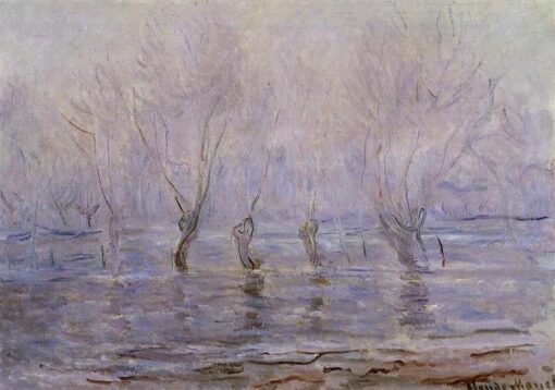 Giverny Flood Scene by Claude Monet, 1896-1897 – Custom Oil Painting Reproduction, Handmade at Dafen Village Studio