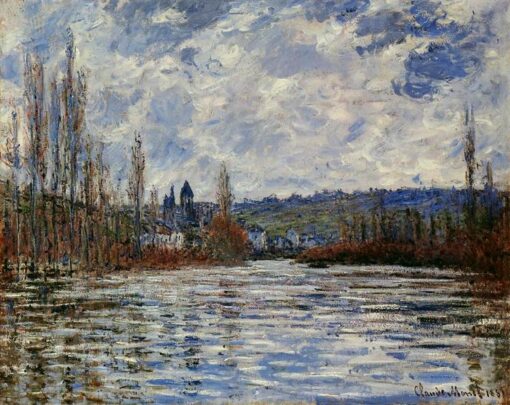 Inondation de la Seine à Vetheuil (1881) peinte à la main par Claude Monet - Peinture à l'huile de paysage impressionniste par les artistes du village de Dafen
