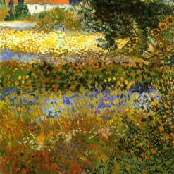 Flowering Garden by Vincent van Gogh (1888) – Hand-Painted Oil Painting Reproduction, Elegant Floral Art from Dafen Village