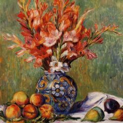 Pierre-Auguste Renoir "Flowers and Fruit" (1889) – Handcrafted Oil Painting Reproduction for Elegant Still Life Decor