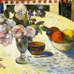 Paul Gauguin "Flowers in a Fruit Bowl" 1894 - Custom Oil Painting Reproduction