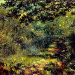 Pierre-Auguste Renoir "Forest Path" (1875) – Handcrafted Oil Painting Reproduction for Rustic or Nature-Inspired Decor
