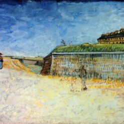 Vincent van Gogh Fortifications of Paris with Houses - 1887 Handcrafted Oil Painting from Dafen Village Studio