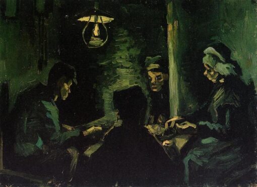 Authentic Oil Painting Reproduction of Four Peasants at a Meal by Vincent van Gogh – Dafen Village Art Studio