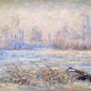 Frost near Vetheuil 1880 by Claude Monet - Fine Art Winter Scene Reproduction from Dafen Village Studio