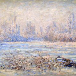 Frost near Vetheuil 1880 by Claude Monet - Fine Art Winter Scene Reproduction from Dafen Village Studio