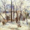 Garden Under Snow" by Paul Gauguin 1879 - Handcrafted Oil Reproduction | Snow-Covered Garden in France