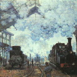 Claude Monet’s Gare St.-Lazare: Arrival of a Train 1877 - Fine Art Oil Painting for Home Decor by Dafen Village