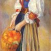 Pierre-Auguste Renoir "Girl with a Basket of Oranges" (c.1889) Oil Painting Reproduction – Hand-painted Masterpiece from Dafen Village