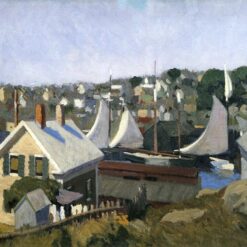 Gloucester Harbor" by Edward Hopper - Stunning Oil Painting Reproduction | High-Quality Hand-Painted Canvas Art for Home Décor