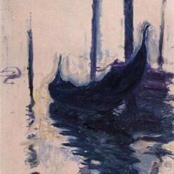 Elegant Gondola in Venice by Claude Monet – Custom Hand-Painted Oil Painting for Art Collectors