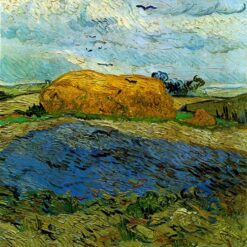 Vincent van Gogh Haystack under a Rainy Sky (1890) – Authentic Oil Painting Reproduction, Perfect for Art Enthusiasts