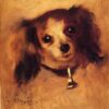 Pierre-Auguste Renoir "Head of a Dog" (1870) – Handcrafted Oil Painting Reproduction for Animal and Portrait Art