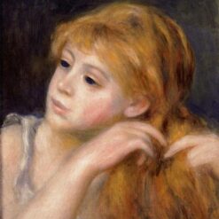 Pierre-Auguste Renoir "Head of a Young Woman" (1890) Oil Painting Reproduction – Hand-painted Masterpiece from Dafen Village