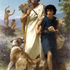Custom Oil Painting of Bouguereau's "Homer and his Guide" | Elegant 1874 Artwork from Dafen Village