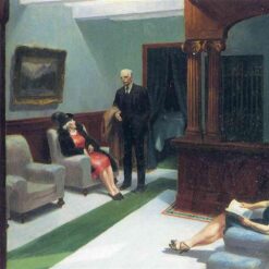 Hotel Lobby" by Edward Hopper - Stunning Oil Painting Reproduction | High-Quality Hand-Painted Canvas Art for Home Décor