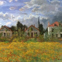 Claude Monet's Houses at Argenteuil (1873) - Impressionist Style Oil Painting, Custom-Made by Dafen Village Artists