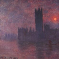 Custom Oil Painting of Houses of Parliament at Sunset by Claude Monet | Dafen Village Studio | High-Quality Reproduction Art