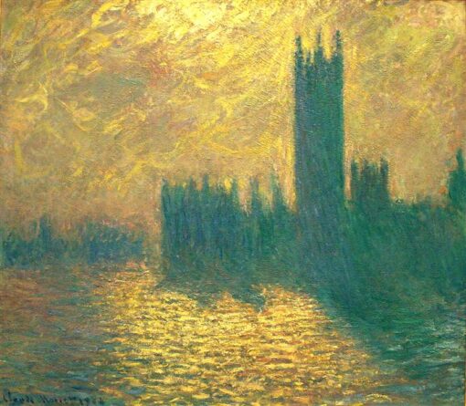 Handcrafted Claude Monet Houses of Parliament 1904 – Museum-Quality Oil Painting Reproduction from Dafen Village Studio