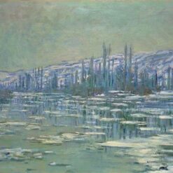 Impressionist Masterpiece: Ice Floes on the Seine by Claude Monet (1880) - Custom Oil Painting from Dafen Village Studio