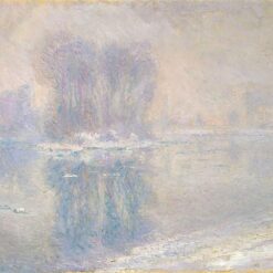 Original Style Oil Painting of Ice on the Seine at Bennecourt by Claude Monet – Dafen Village Craftsmanship
